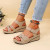 Shoe Size: 36, Color: Dark Khaki - Summer Wedge Sandals for Women 2023 New Fashion Non Slip Beach S F640-12000037498420307