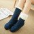 Color: PURPLE, Shoe Size: 38 - Glglgege twist stripes Winter Women Socks Women Non-slip Adult Floor F640-12000020985836636