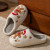 Color: WHITE, Shoe Size: 39-40 - Women Christmas Gingerbread Man Cute Winter Warm Slippers Exquisit F640-12000042897204433