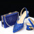 Gold Women Shoes And Bag Set Fashion African Ladies Sandals Medium Heels Pumps Match With Handbag C F640-3256808118989053