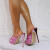 Woman 2022 PU Purple Peep Toe Stiletto Heel Slippers Summer Fashion Slingback Slippers Lady Fashion F640-3256804307104844