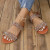 Color: Brown, Shoe Size: 40 - Flat Women's Slippers 2024 New Summer Fashion Casual Metal Decorated  F640-12000038631292033
