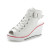 Color: WHITE, Shoe Size: 36 - Spring Summer Women's Height Increasing Platform Canvas Fish Mouth Sh F640-66932182686