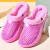 Color: wine red, Shoe Size: 40 - Couple Style Men's and Women's Cotton Slippers Winter Warm Plus Ve F640-12000043895941226