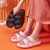 Color: Chocolate, Shoe Size: 4 - Fashion Buckle Thick Platform Slippers Women Home Soft Sole eva Cl F640-12000033642524510