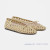 Color: Beige, Shoe Size: 36 - Hollow Woven Leather Ballet Shoes Flat With Round Toe Ankle Buckle St F640-12000044408765502