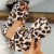 Color: Beige, Shoe Size: 43, Ships From: CHINA - Leopard Fur Women High Heel Slippers Wedges Home C F640-12000041673975612