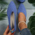 Color: Sky blue, Shoe Size: 37 - Pointed Toe Flat Shoes Women Solid Color Knitted Slip on Shoes Cas F640-12000038125606660