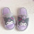 Color: PURPLE, Shoe Size: 39 - Kawaii Peep Toe Slippers Girl Cute Indoor Shoes Open Toes Home Slipp F640-12000028028617030