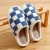 Color: Blue, Shoe Size: 3.5 - New Fuzzy Slippers Fashion Checker Indoor Embroidery Houseshoes Cozy  F640-12000035944199938