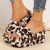 Color: Grape, Shoe Size: 35, Ships From: CHINA - Leopard Fur Women High Heel Slippers Wedges Home C F640-12000041673975613