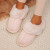 Color: Beige, Shoe Size: 40 - Closed Toe Warm Cotton Slippers Women Faux Fur Thicken Plush Winter H F640-12000036942235663