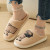 Shoe Size: 39, Color: WHITE - Patchwork Dog Home Fluffy Slippers Women Winter Light Flat Warm Plush F640-12000040336750168