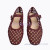 Color: wine red, Shoe Size: 39 - Hollow Woven Leather Ballet Shoes Flat With Round Toe Ankle Buckle F640-12000044408765568