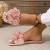 Color: Lavender, Shoe Size: 36 - Women's Flower Flat Slippers 2023 Summer Plus Size Shoes New Squar F640-12000033705654295