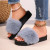 Shoe Size: 39, Color: Dark Grey - 2024 Summer New Comfort Platform Women Slipper Women's Fashion Tr F640-12000041883631970