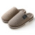 Color: Straw, Shoe Size: 42-43 - Winter Warm Fur Slippers for Men Women Couples House Non Slip Soft F640-12000043396076211