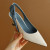 Color: Blue, Shoe Size: 39 - JOCHEBED HU?‘Summer Genuine Leather Shoes Women Pointed Toe Thin Heel  F640-12000028964541358