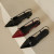 Color: black, Shoe Size: 37 - 2024 New Summer Women's Dress Shoes Patent Leather Slip on Pointed To F640-12000041539801871