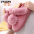 Color: GRAY, Shoe Size: 3.5 - WTEMPO Fluffy House Shoes Women Winter Warm Slippers Cute Rabbit Ears F640-12000035419622345