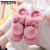 Color: GRAY, Shoe Size: 3.5 - WTEMPO Fluffy House Shoes Women Winter Warm Slippers Cute Rabbit Ears F640-12000035419622345