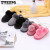 Color: GRAY, Shoe Size: 3.5 - WTEMPO Fluffy House Shoes Women Winter Warm Slippers Cute Rabbit Ears F640-12000035419622345