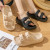 Color: Straw, Shoe Size: 33.5 - Thick Platform Cloud Slippers Women Double Buckle Soft Sole Pillow  F640-12000039931842751