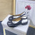 Color: WHITE, Shoe Size: 35 - Summer New Split Toe Genuine Leather Bowknot Chunky Heel Sandals Wome F640-12000033363220466