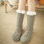 Color: Dark Grey, Shoe Size: 41 - Glglgege twist stripes Winter Women Socks Women Non-slip Adult Fl F640-10000015394608060