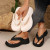 Color: WHITE, Shoe Size: 4 - Women Slippers Platform Wedges Flip Flops Summer Casual Cozy Slides Wo F640-12000038370666370