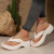 Color: WHITE, Shoe Size: 4 - Women Slippers Platform Wedges Flip Flops Summer Casual Cozy Slides Wo F640-12000038370666370