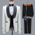 Color: Yellow, Size: M - Floral Jacket Men Suit Slim Fit Wedding Tuxedo Navy Blue Velvet Lapel Groo F640-12000036092546214