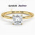 Color: 1 Karat Asche, Size: Drill Silver Ring Holder - 18K Gold Plated Ring Female Cultivation Diam Q119-CJYD228714312LO
