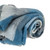 52" X 67" Gray Ivory and Blue Woven Wool Blend Plaid Throw Blanket with Fringe N270-529169