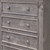 37" Gray Solid Wood Five Drawer Chest N270-524584