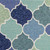 2' X 3' Blue Quatrefoil Hand Tufted Area Rug N270-353306