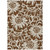 5' X 8' Brown and Ivory Floral Washable Non Skid Indoor Outdoor Area Rug N270-562420