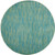 6' X 6' Blue And Green Round Striped Non Skid Indoor Outdoor Area Rug N270-479795