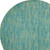 6' X 6' Blue And Green Round Striped Non Skid Indoor Outdoor Area Rug N270-479795