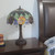 24" Dark Brown Metal Two Light Candlestick Table Lamp With Orange Shade N270-478131