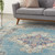 8' X 10' Light Blue Southwestern Power Loom Area Rug N270-385337