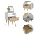Modern White and Light Oak Bedroom Nightstand N270-477925