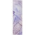 2' X 8' Gray and Purple Abstract Washable Non Skid Indoor Outdoor Runner Rug N270-559407