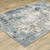 6' X 9' Blue Ivory Grey Brown Beige And Light Blue Abstract Power Loom Stain Resistant Area Rug N270-508751