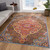 8' X 11' Rustic Orange Medallion Area Rug N270-393023