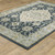 5' X 7' Teal Blue Ivory Green And Grey Oriental Power Loom Stain Resistant Area Rug N270-508452