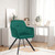 Tufted Green And Black Velvet and Metal Dining Arm Chair N270-521274
