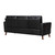 82" Black Leather Sofa With Brown Legs N270-546416