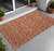 3' X 5' Terra Cotta Geometric Washable Non Skid Indoor Outdoor Area Rug N270-560142