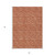 3' X 5' Terra Cotta Geometric Washable Non Skid Indoor Outdoor Area Rug N270-560142